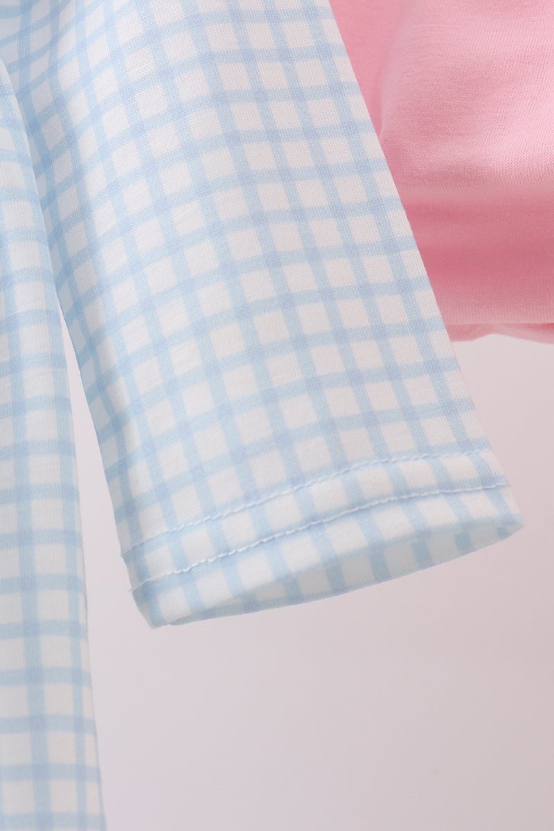 Blue animal smocked ruffle bloomer set - Abbies Place