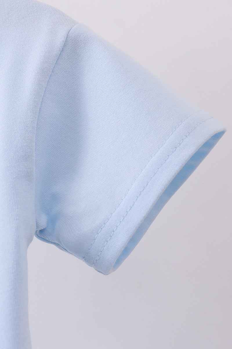 Blue baseball graphic top - Abbies Place