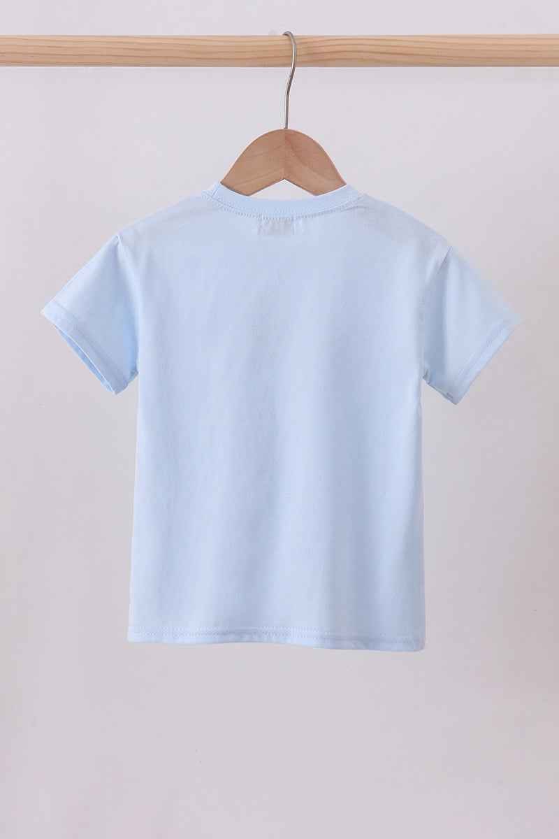 Blue baseball graphic top - Abbies Place