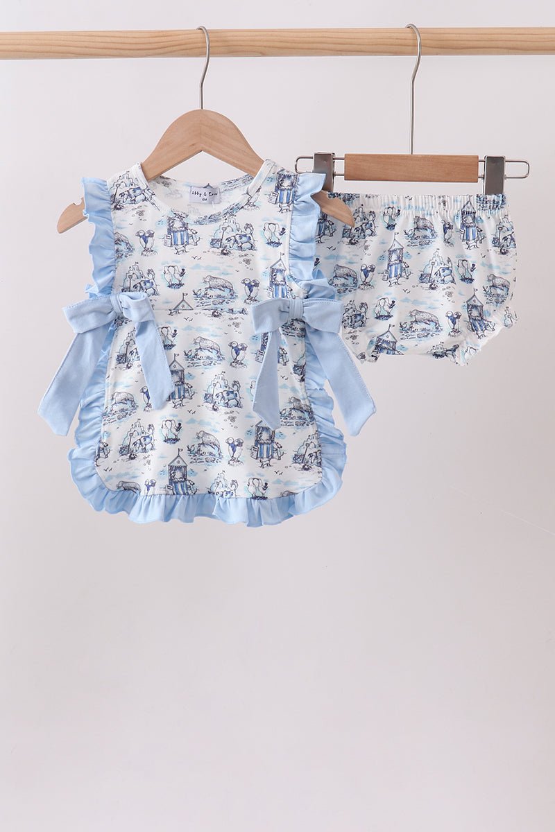 Blue Beach Bloomer Set - Abbies Place