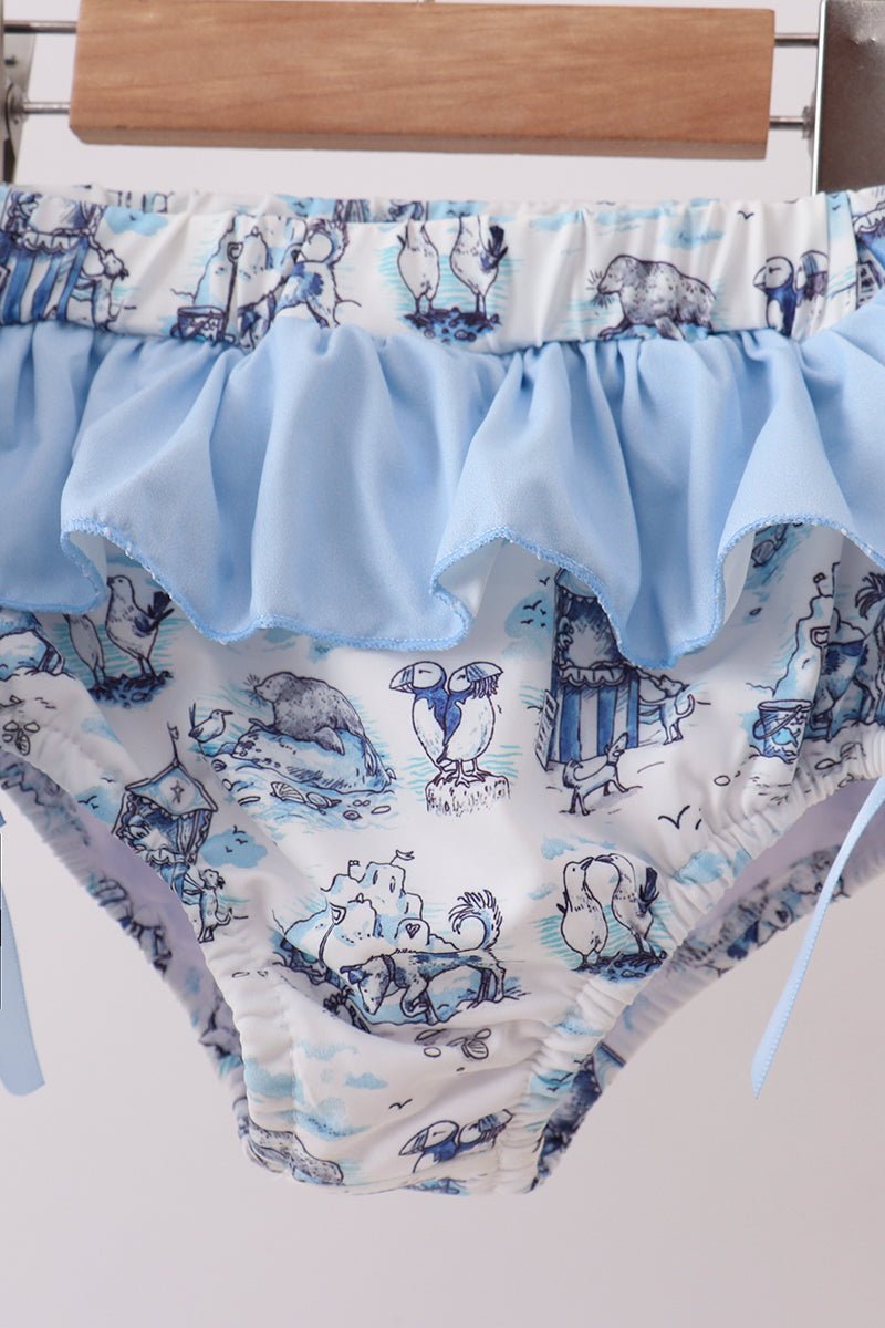Blue Beach Smocked UPF Swim Set - Abbies Place