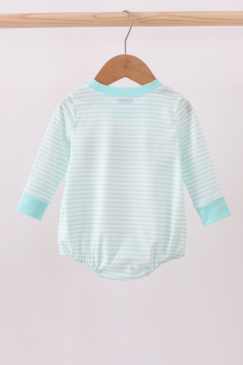 Blue bear embroidery bubble - Abbies Place