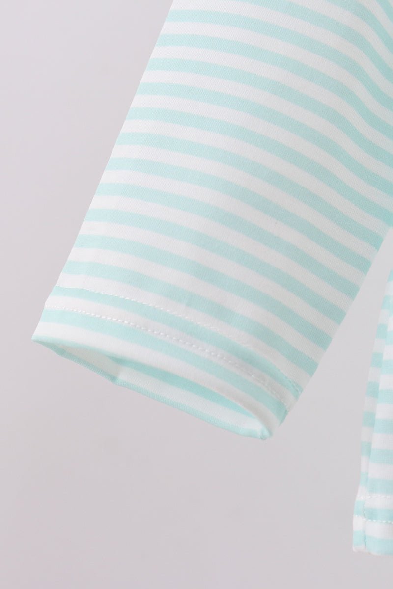 Blue bear embroidery top - Abbies Place