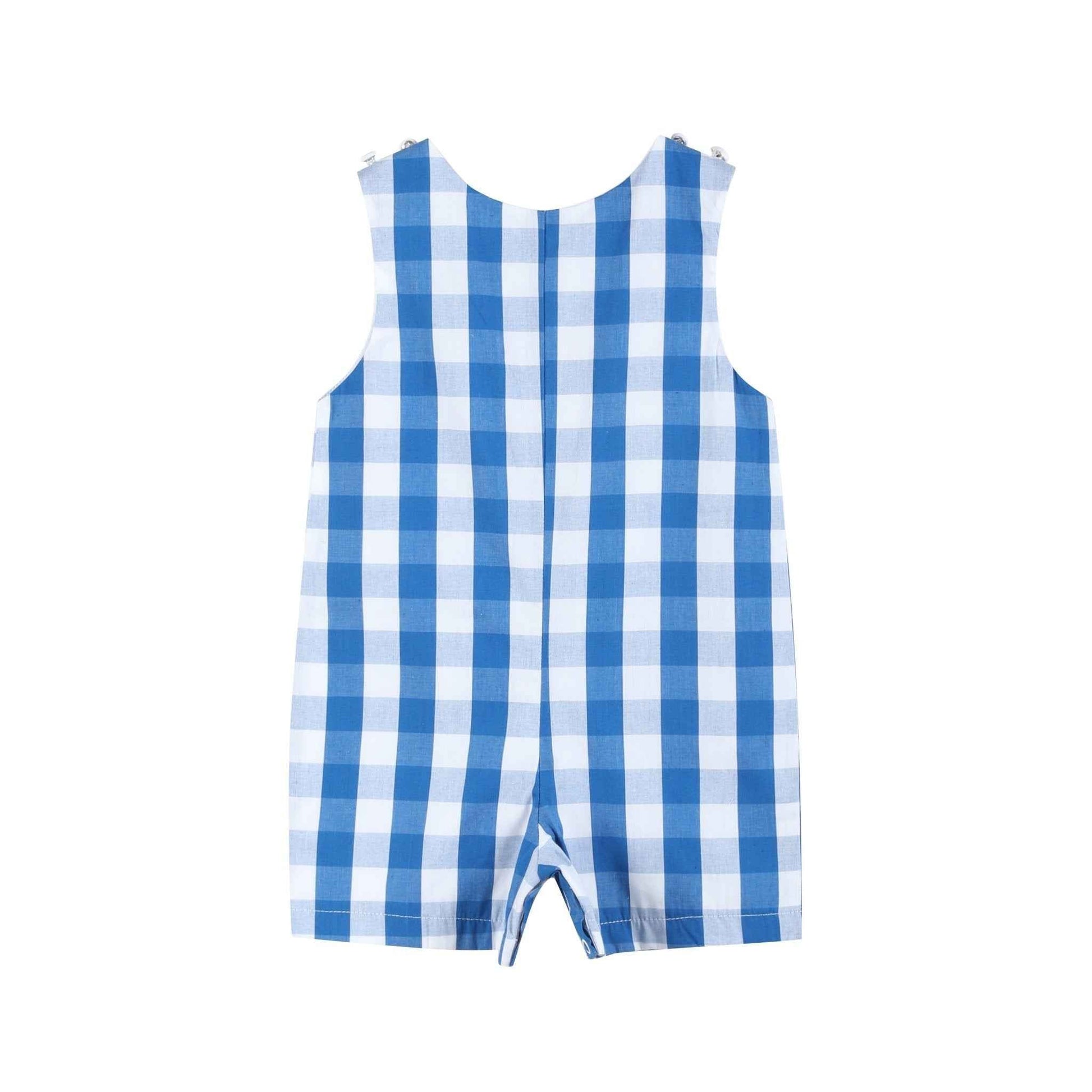 Blue Big Check Shortalls - Abbies Place