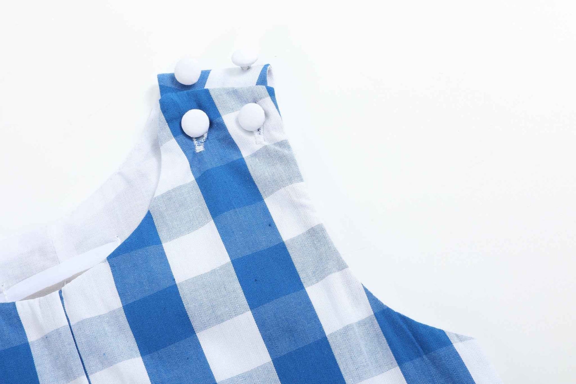 Blue Big Check Shortalls - Abbies Place