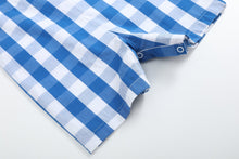 Load image into Gallery viewer, Blue Big Check Shortalls
