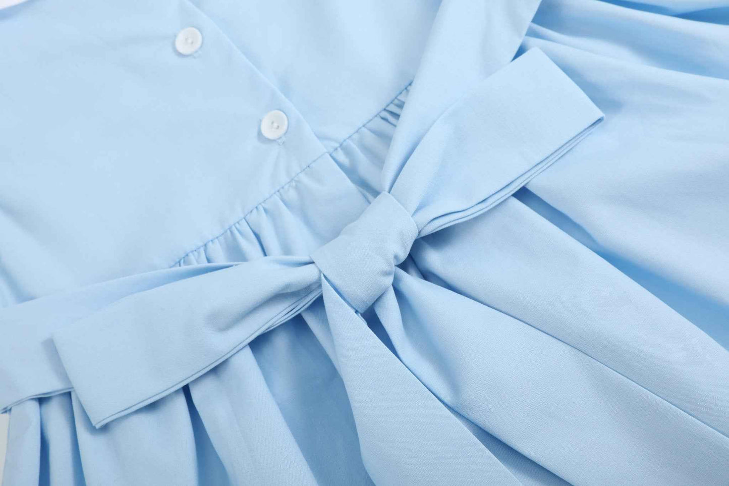 Blue Big Sister Smocked Dress - Abbies Place