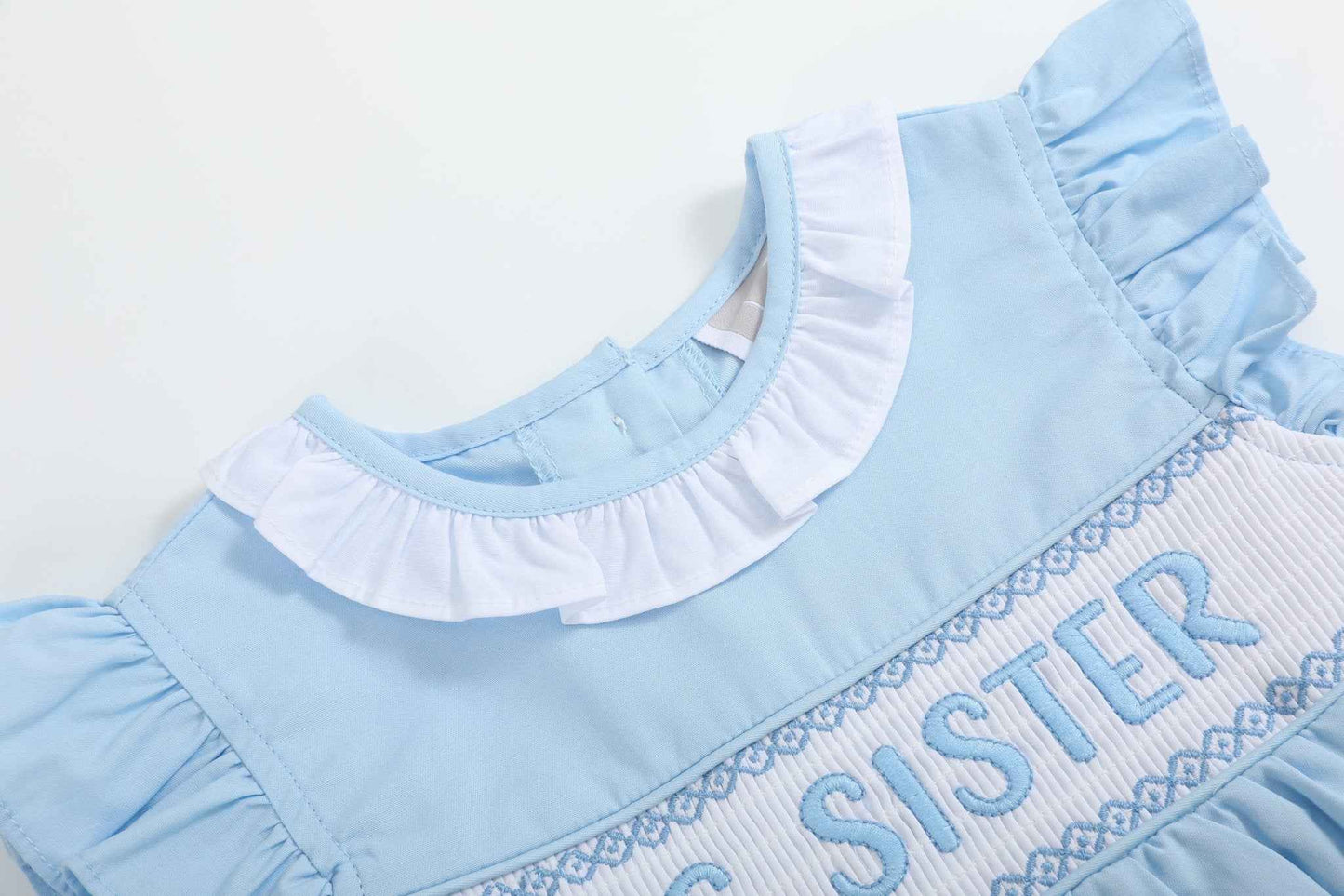 Blue Big Sister Smocked Dress - Abbies Place