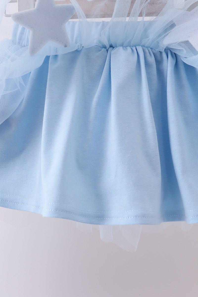 Blue bow star sequin skort set - Abbies Place
