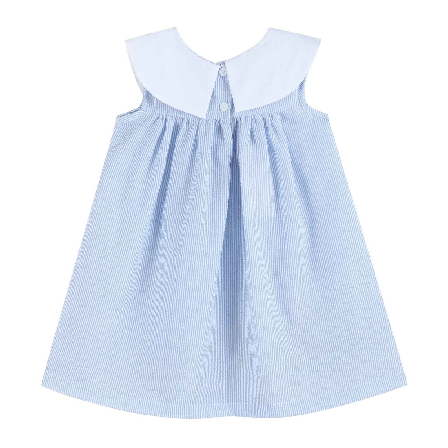 Blue Bunnies Seersucker Yoke Dress - Abbies Place