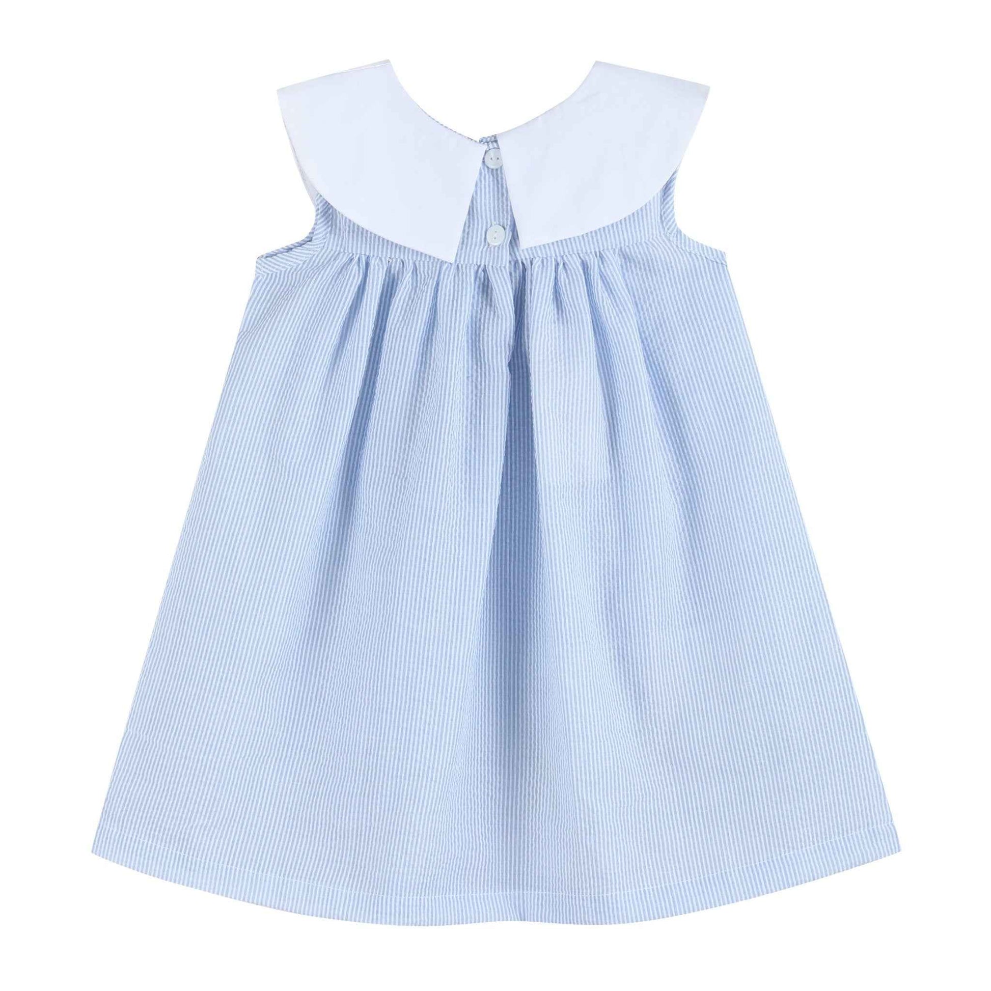 Blue Bunnies Seersucker Yoke Dress - Abbies Place