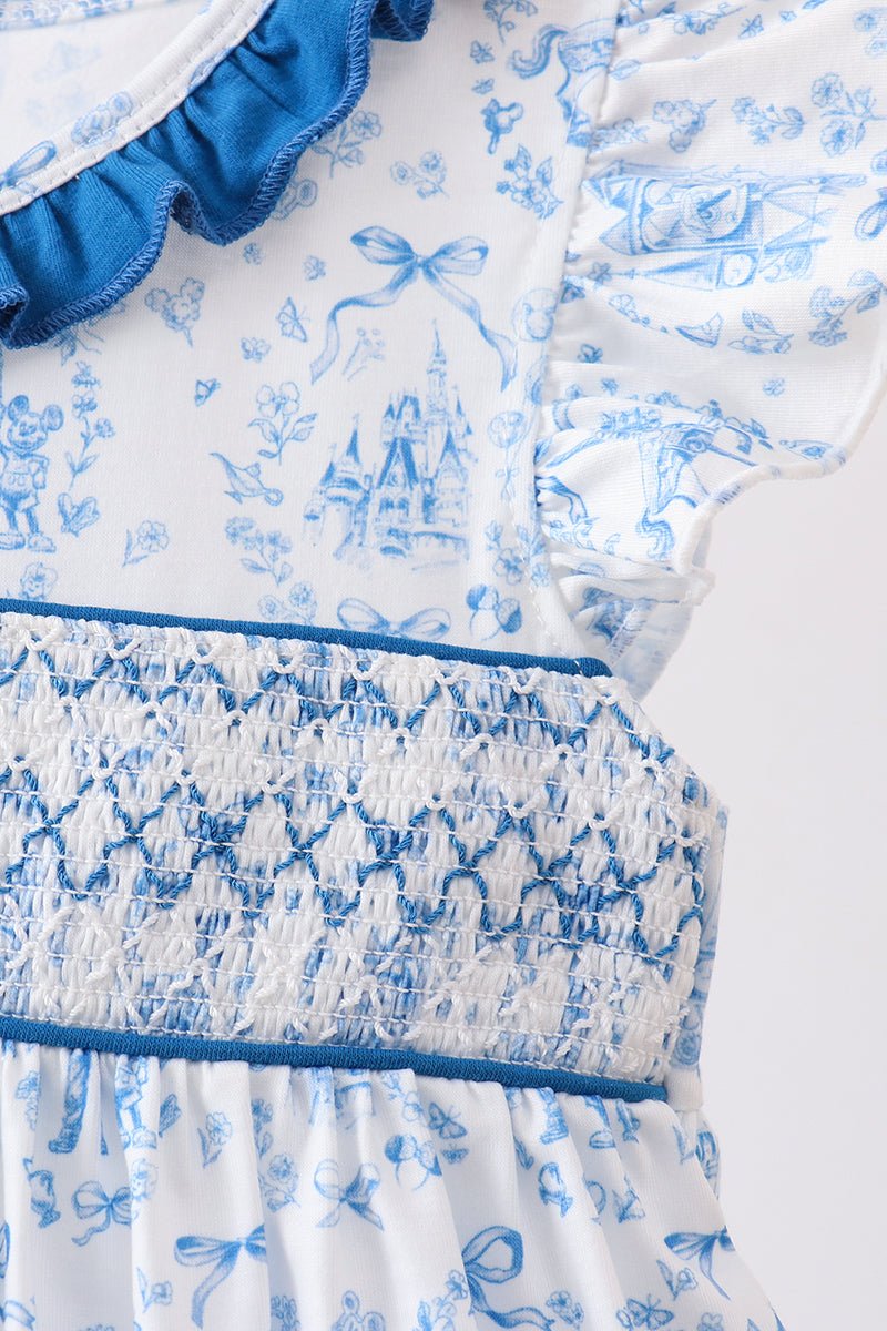 Blue Castle Smocked Ruffle Dress - Abbies Place