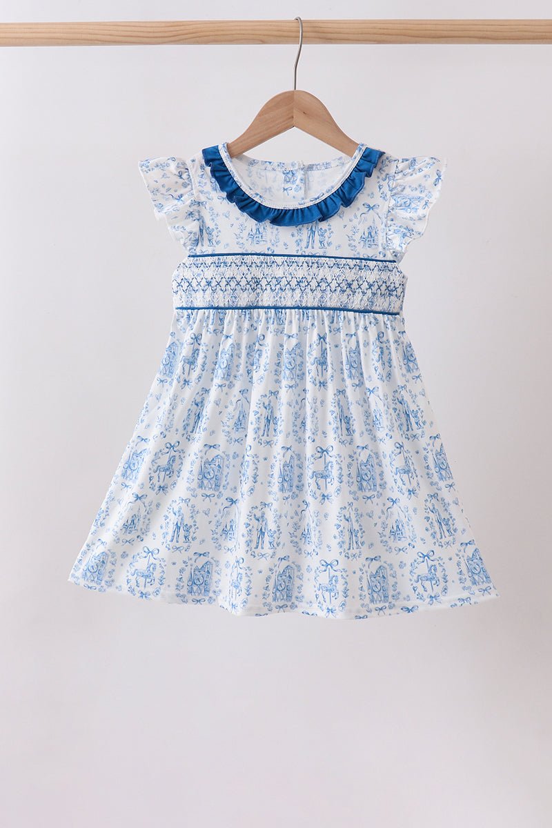 Blue Castle Smocked Ruffle Dress - Abbies Place