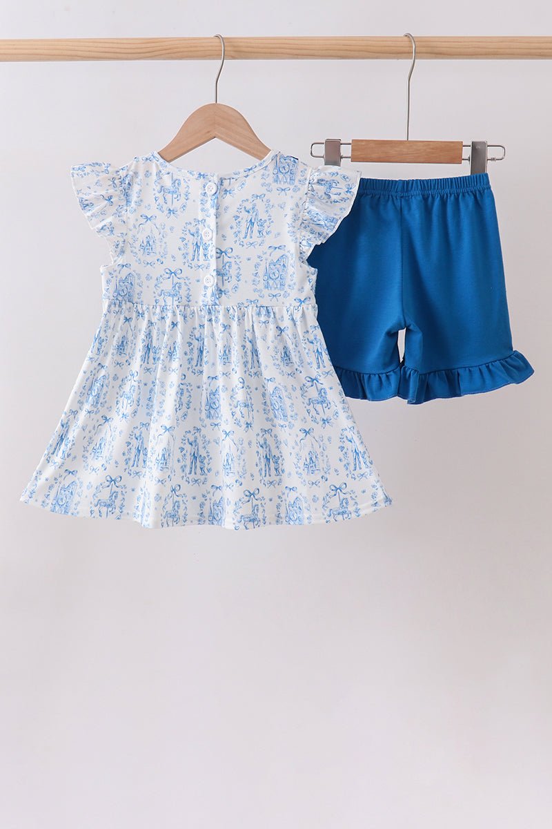 Blue Castle Smocked Ruffle Set - Abbies Place