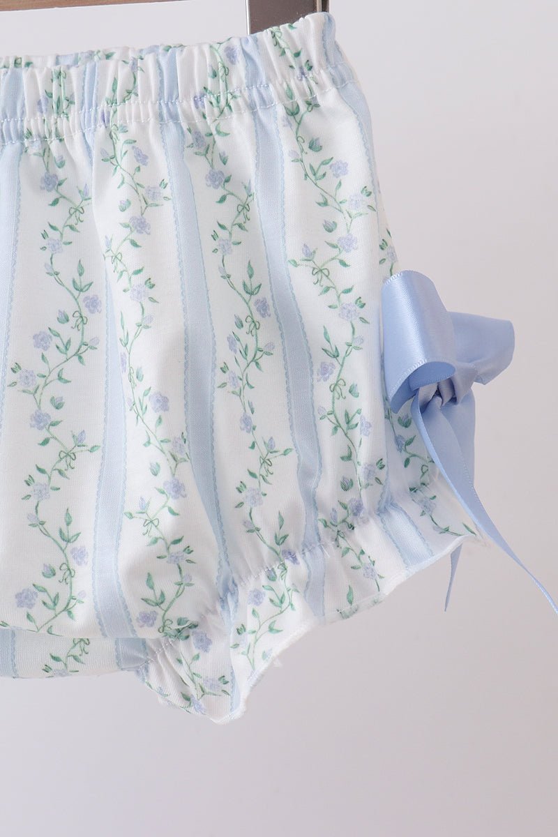 Blue character applique ruffle bloomer set - Abbies Place