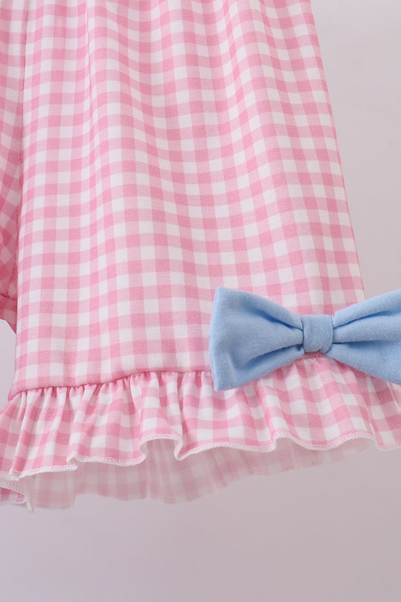 Blue character plane applique ruffle shorts est - Abbies Place