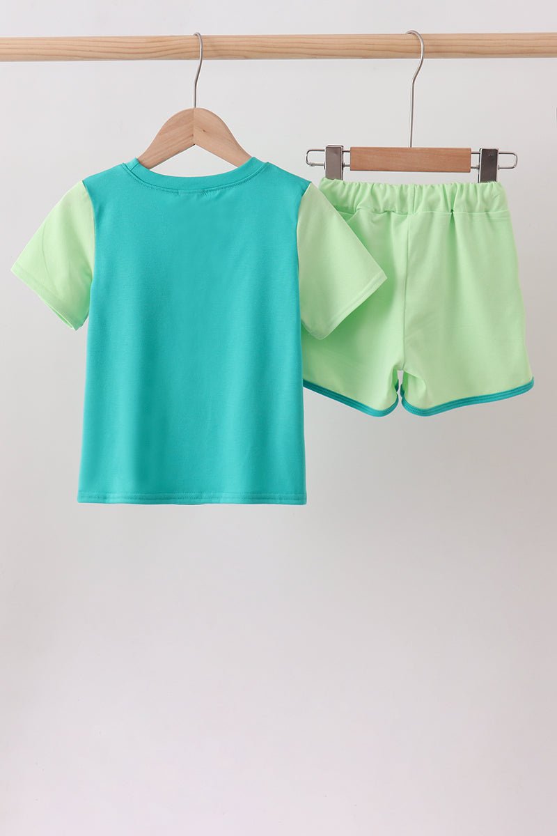 Blue Colorblock Set - Abbies Place