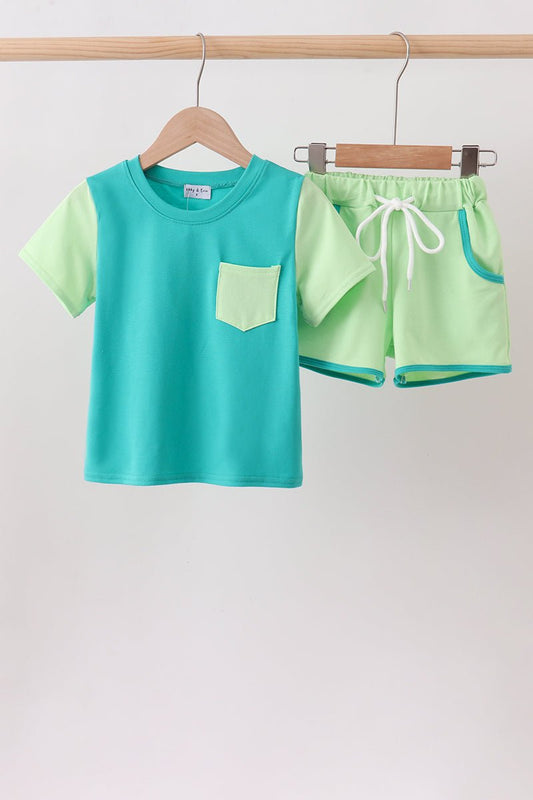 Blue Colorblock Set - Abbies Place