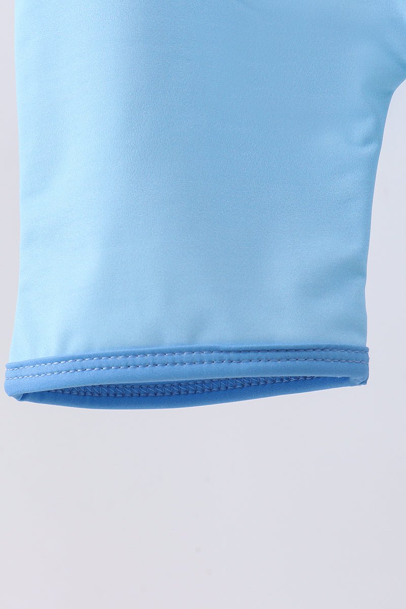 Blue crab embroidery one-piece swimsuit - Abbies Place
