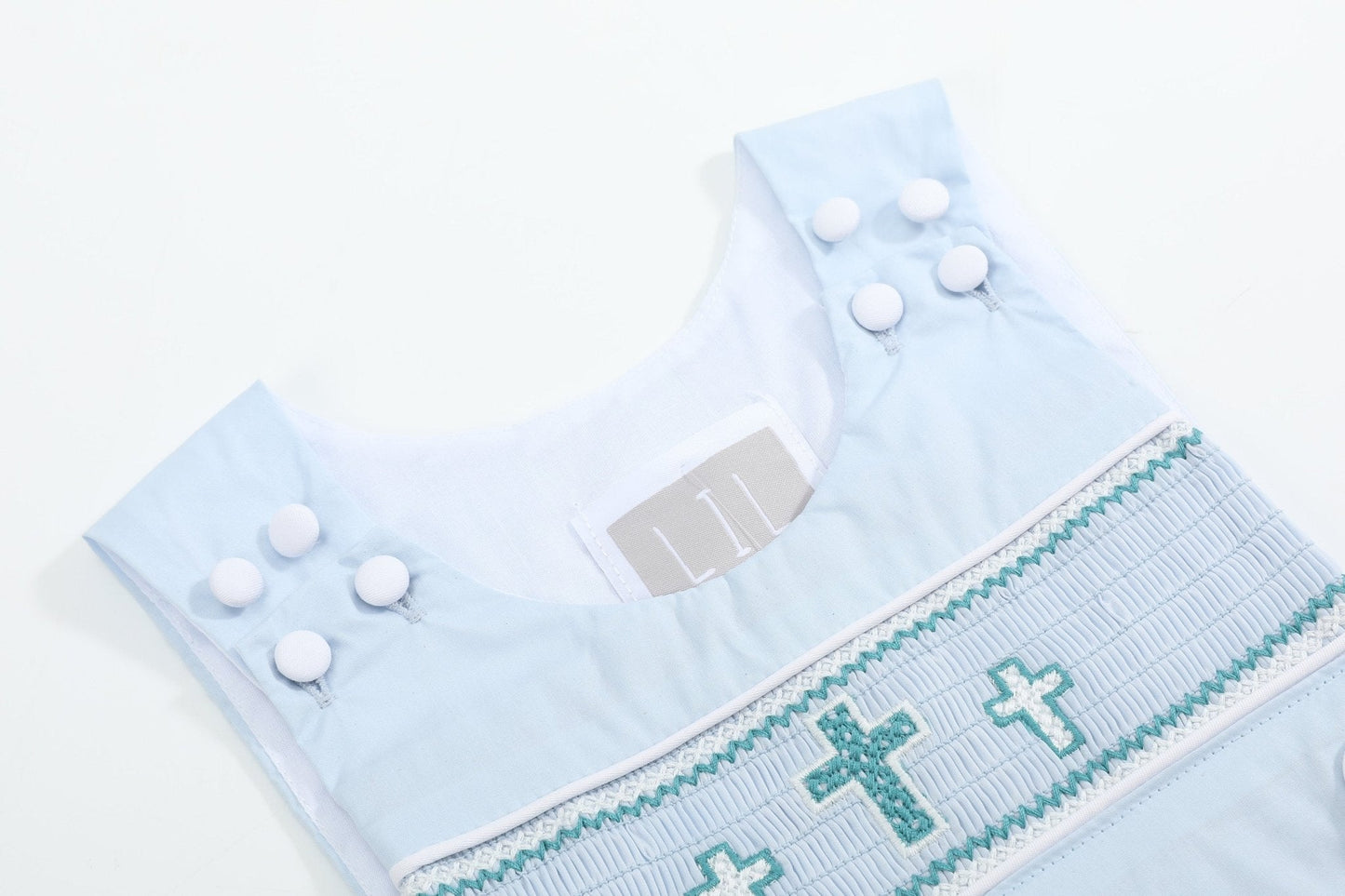 Blue Crosses Smocked JonJon