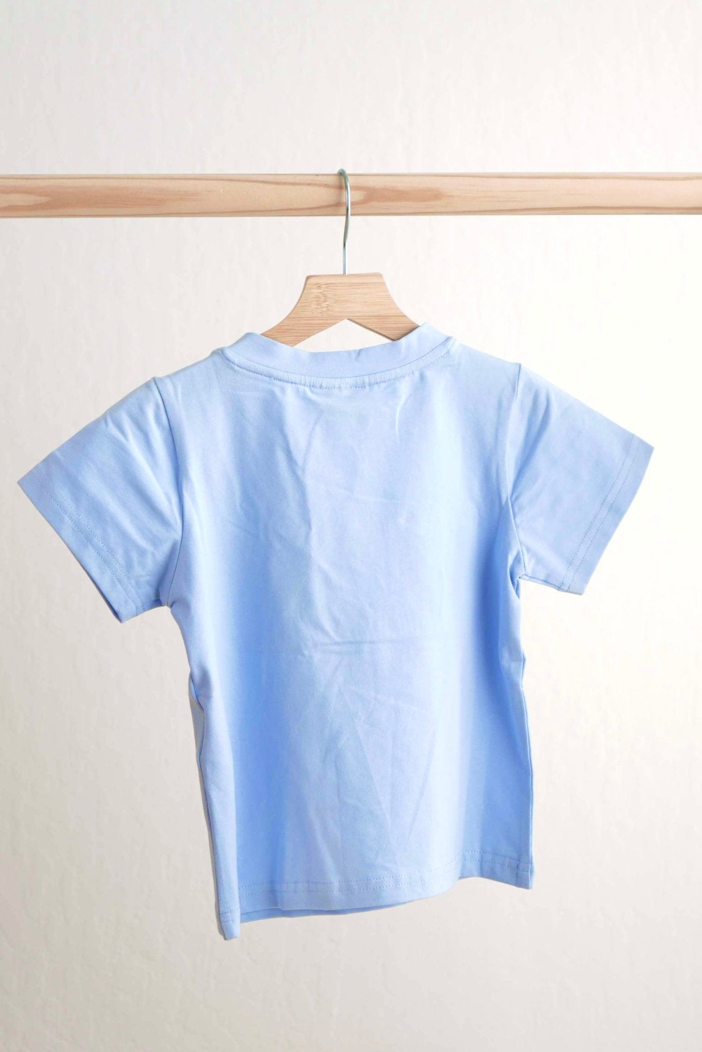 Blue easter cross hand - smokced boy top - Abbies Place