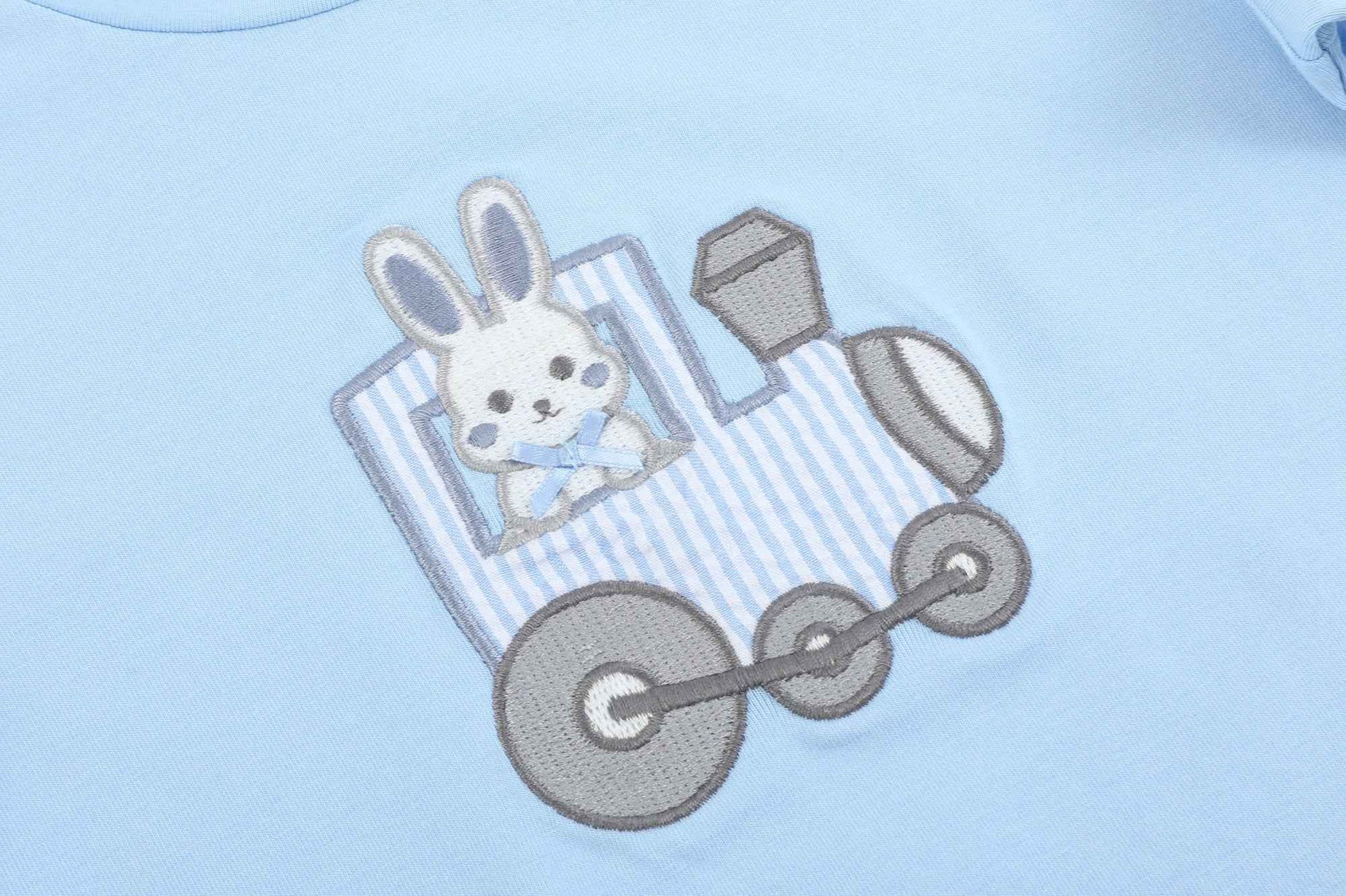 Blue Easter Train T-Shirt and Seersucker Shorts Set - Abbies Place