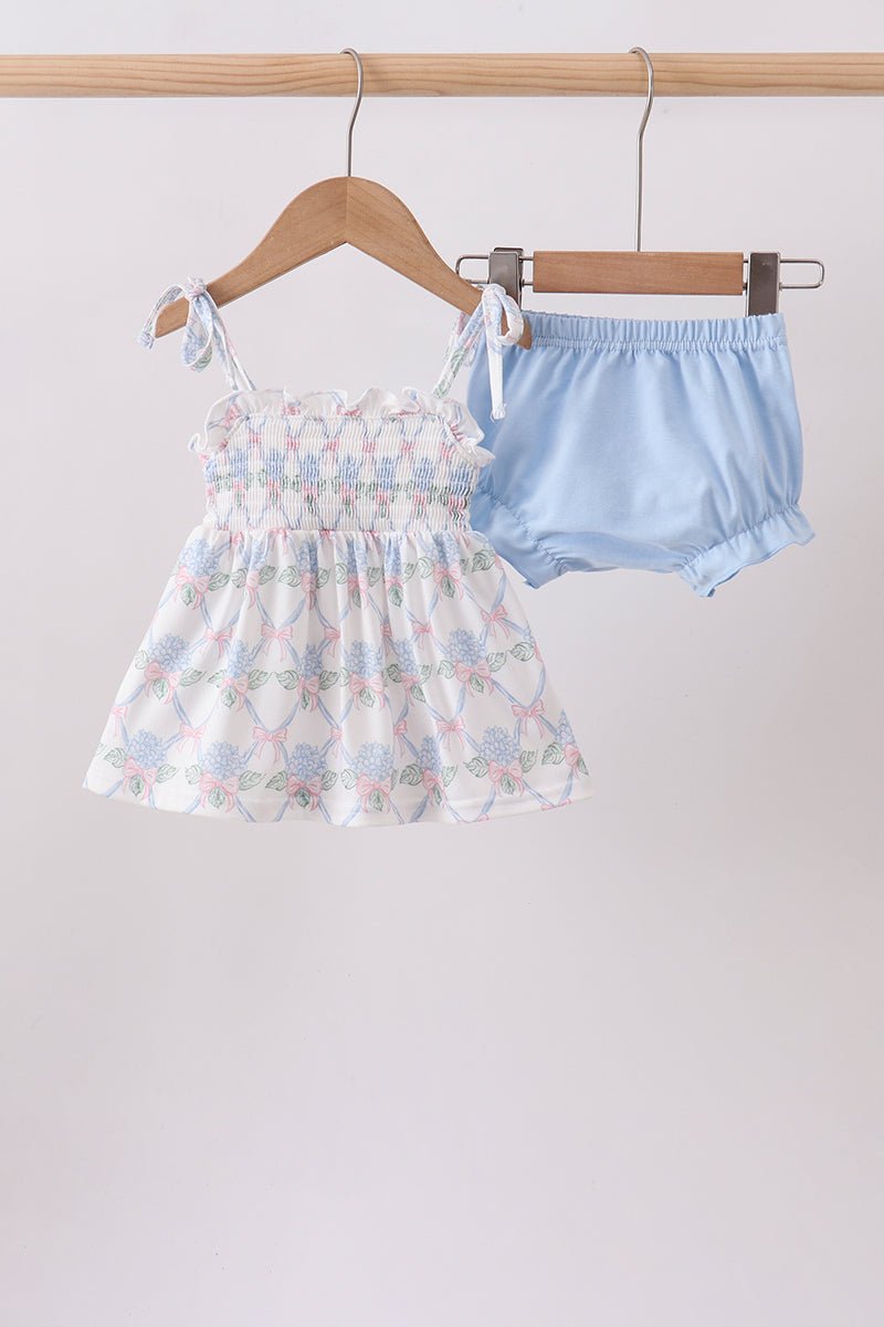 Blue Floral Bloomer Set - Abbies Place