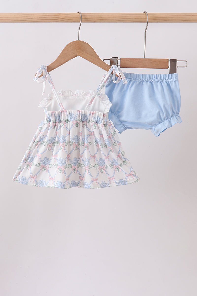 Blue Floral Bloomer Set - Abbies Place