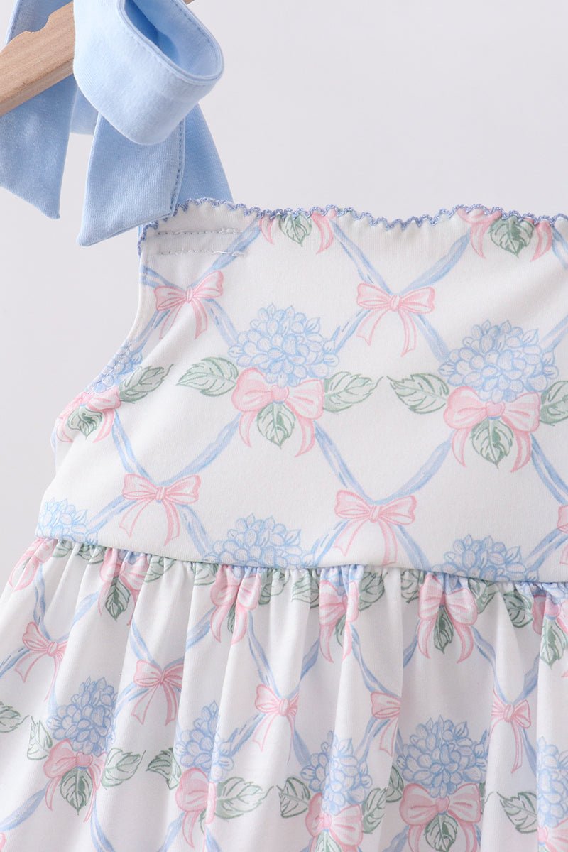 Blue Floral Ruffle Set - Abbies Place
