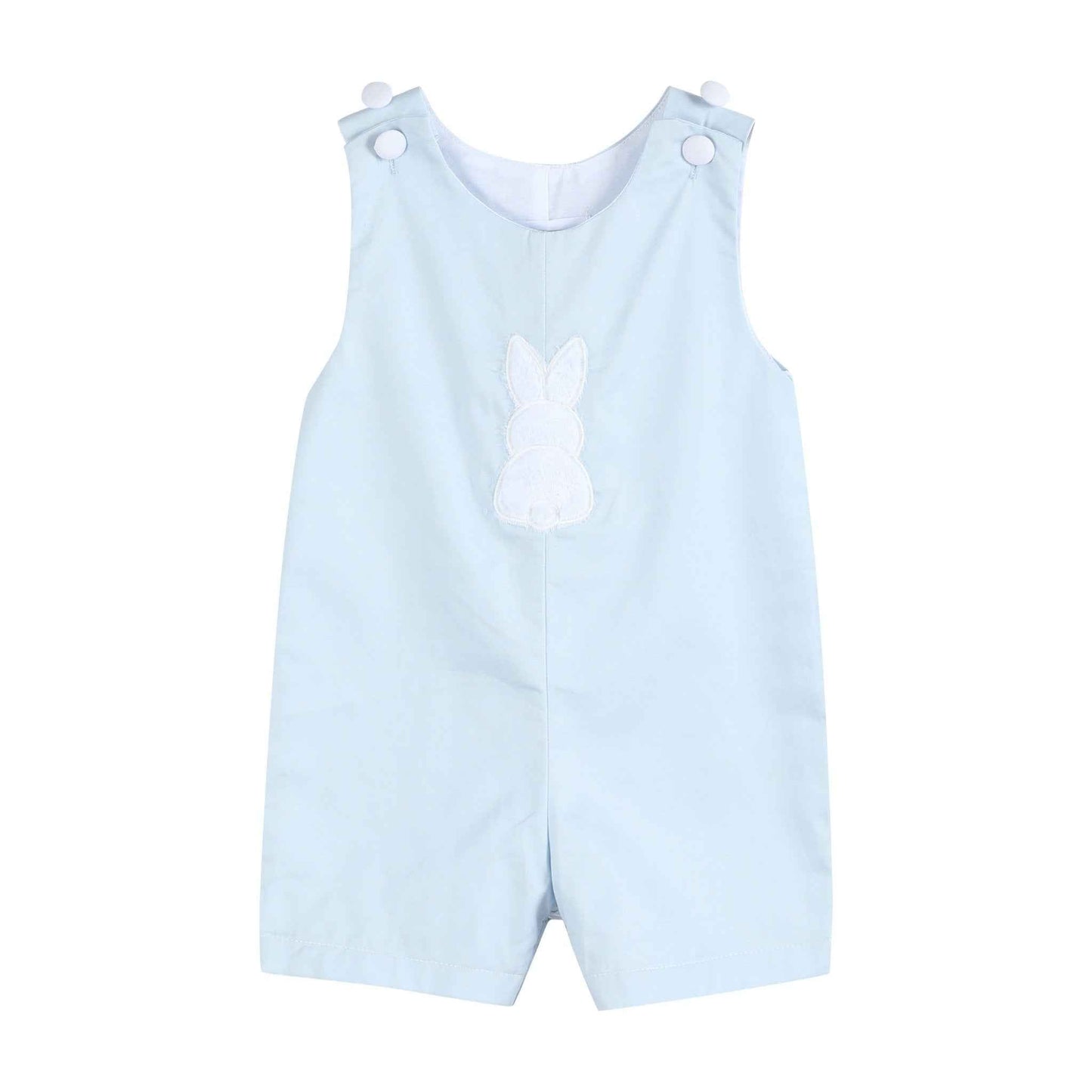 Blue Fuzzy Bunny Overalls - Abbies Place