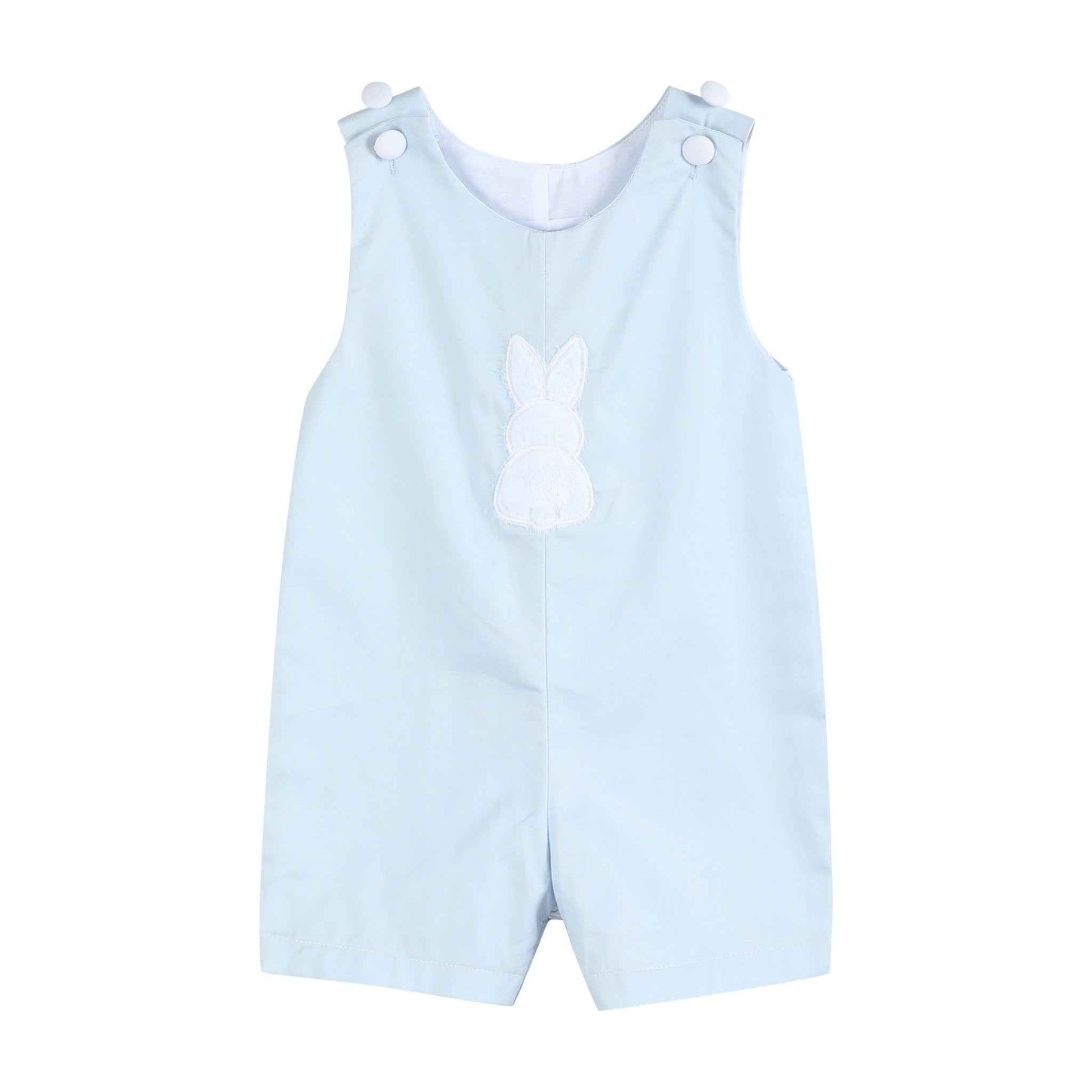Blue Fuzzy Bunny Overalls - Abbies Place