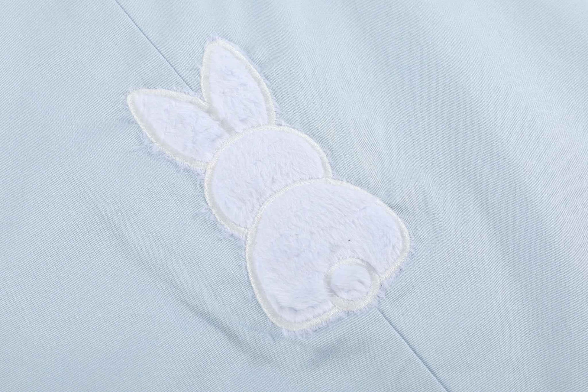 Blue Fuzzy Bunny Overalls - Abbies Place