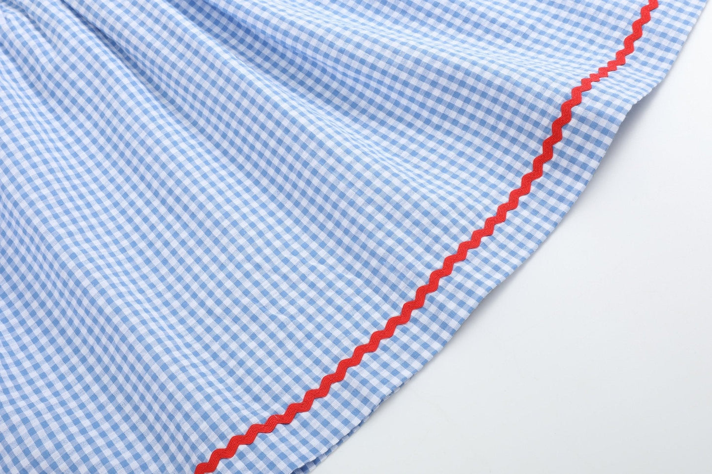 Blue Gingham Crawfish Smocked Dress - Abbies Place