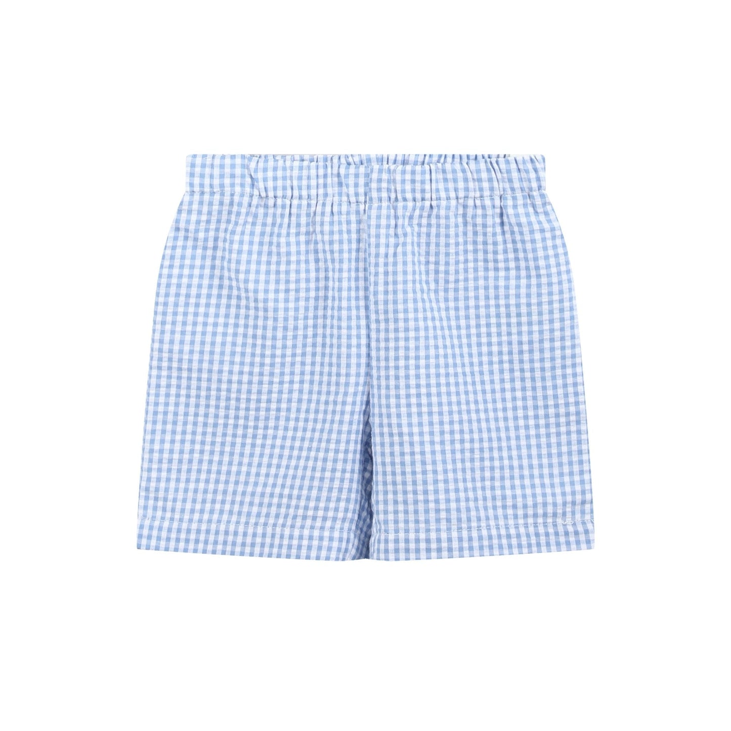 Blue Gingham Crawfish Smocked Shirt and Shorts Set - Abbies Place