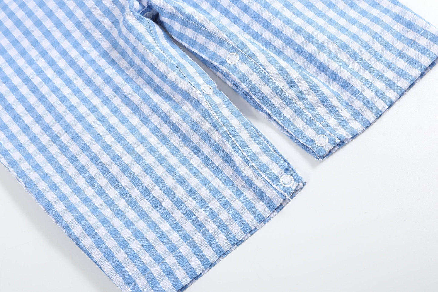 Blue Gingham Emergency Vehicles Smocked Overalls - Abbies Place