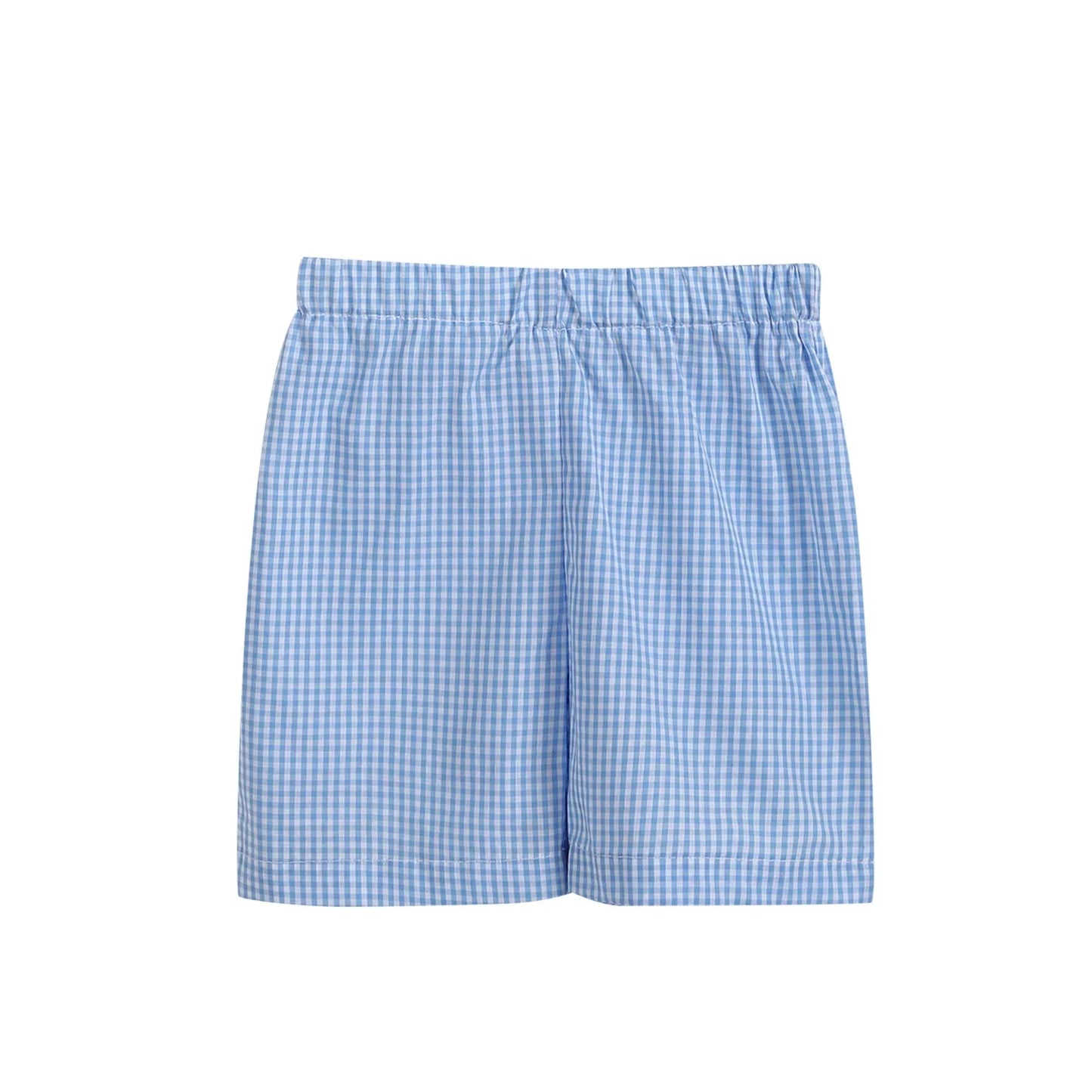 Blue Gingham Golf Hole Shirt and Boy Shorts Set - Abbies Place