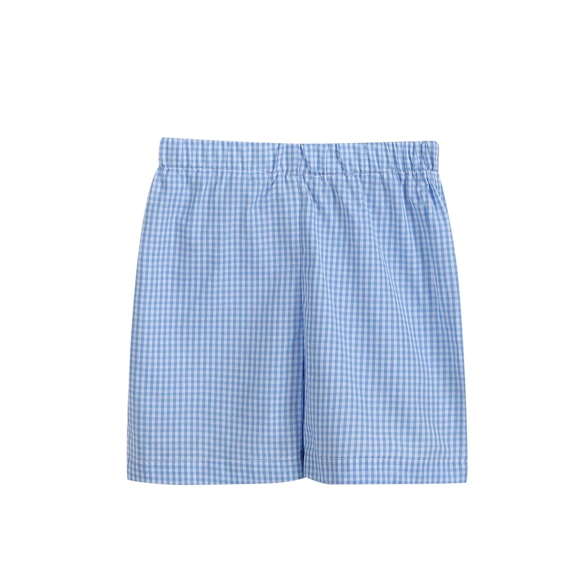 Blue Gingham Golf Hole Shirt and Boy Shorts Set - Abbies Place