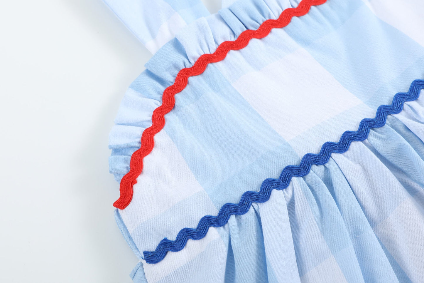 Blue Gingham Layered Sundress - Abbies Place