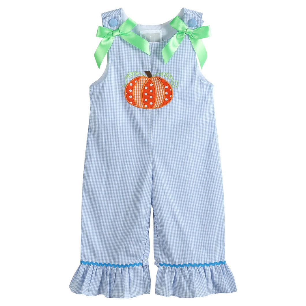 Blue Gingham Pumpkin Playsuit