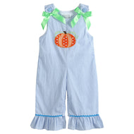 Blue Gingham Pumpkin Playsuit