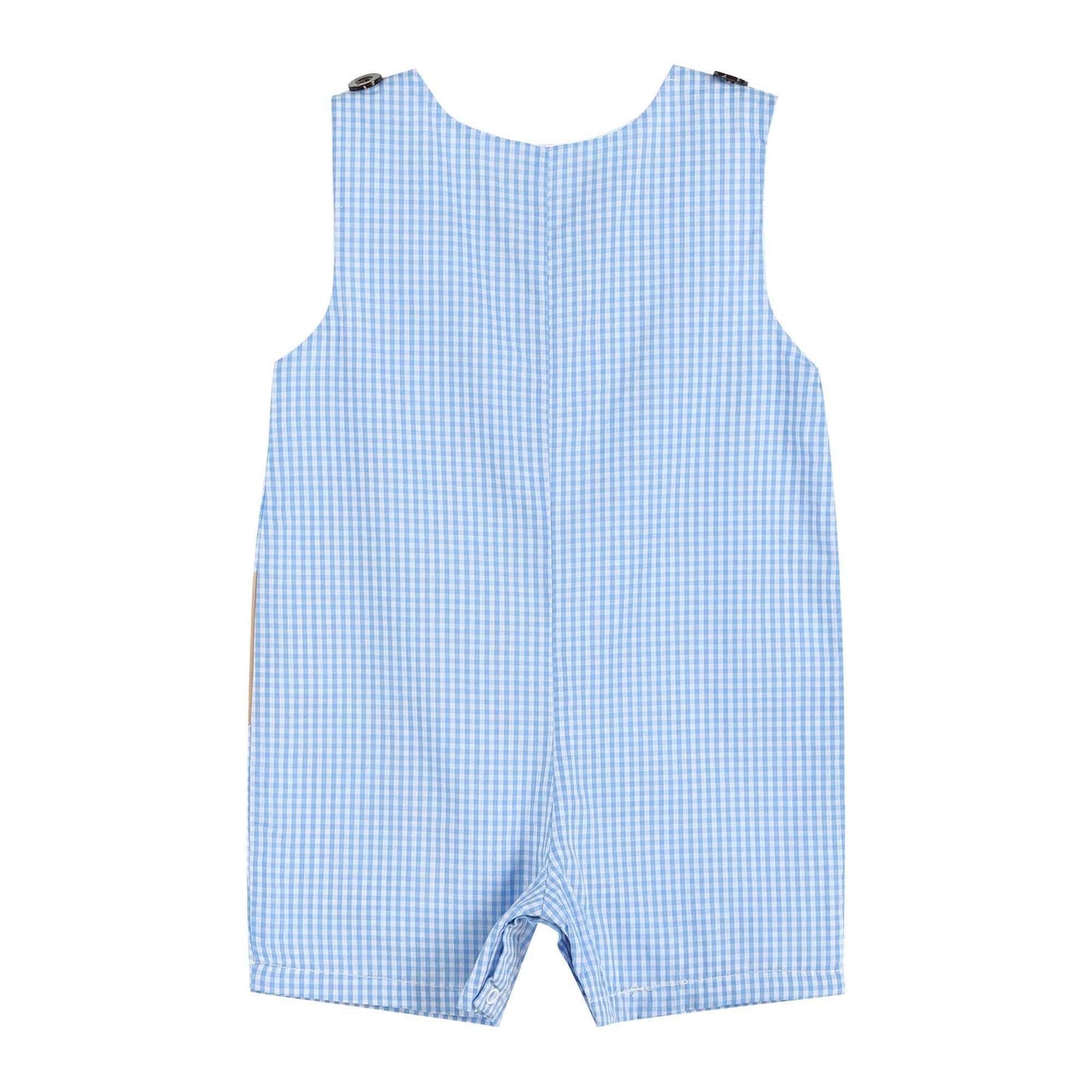 Blue Gingham Puppy Shortalls - Abbies Place