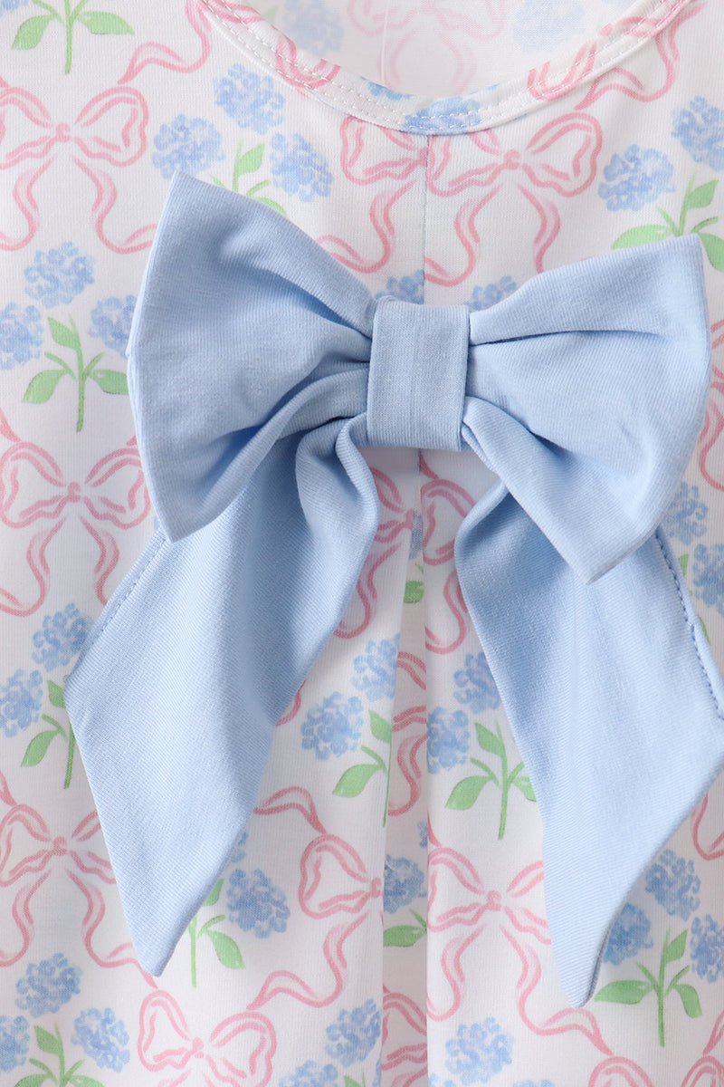 Blue Hydrangea Bow Bloomer Set - Abbies Place
