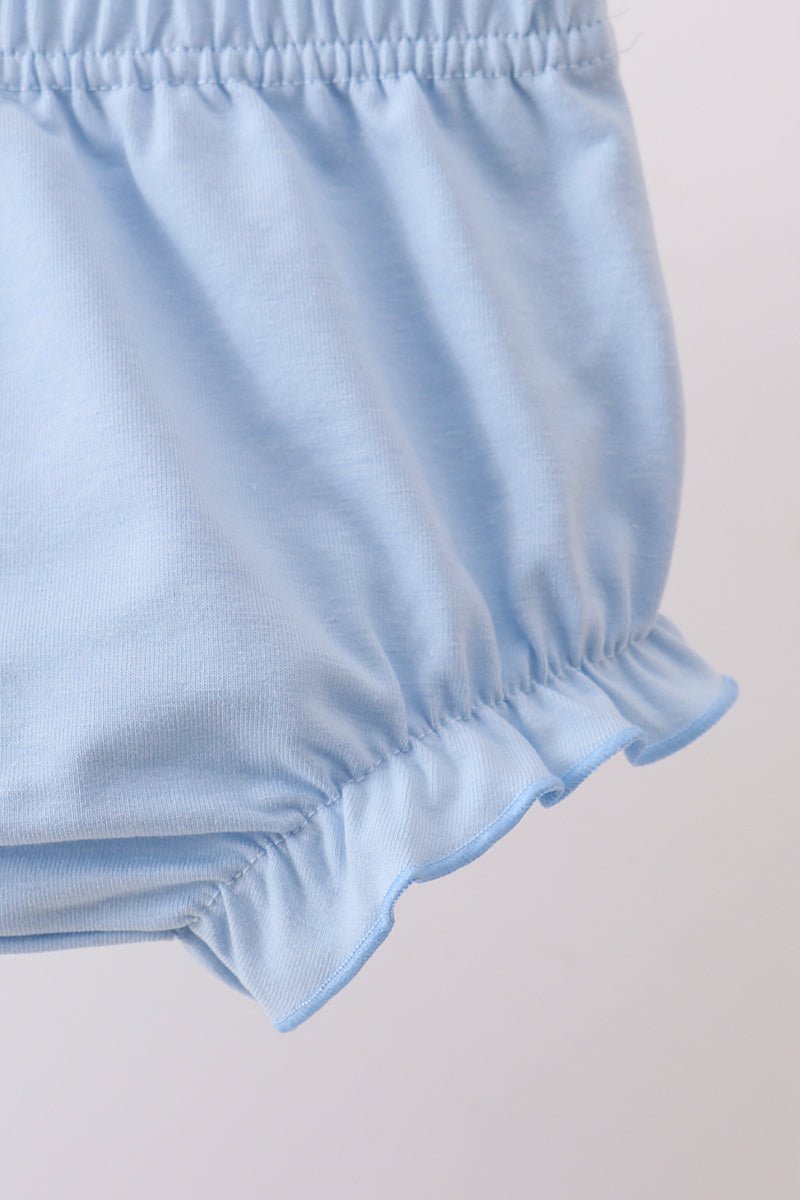 Blue Hydrangea Smocked Bloomer Set - Abbies Place