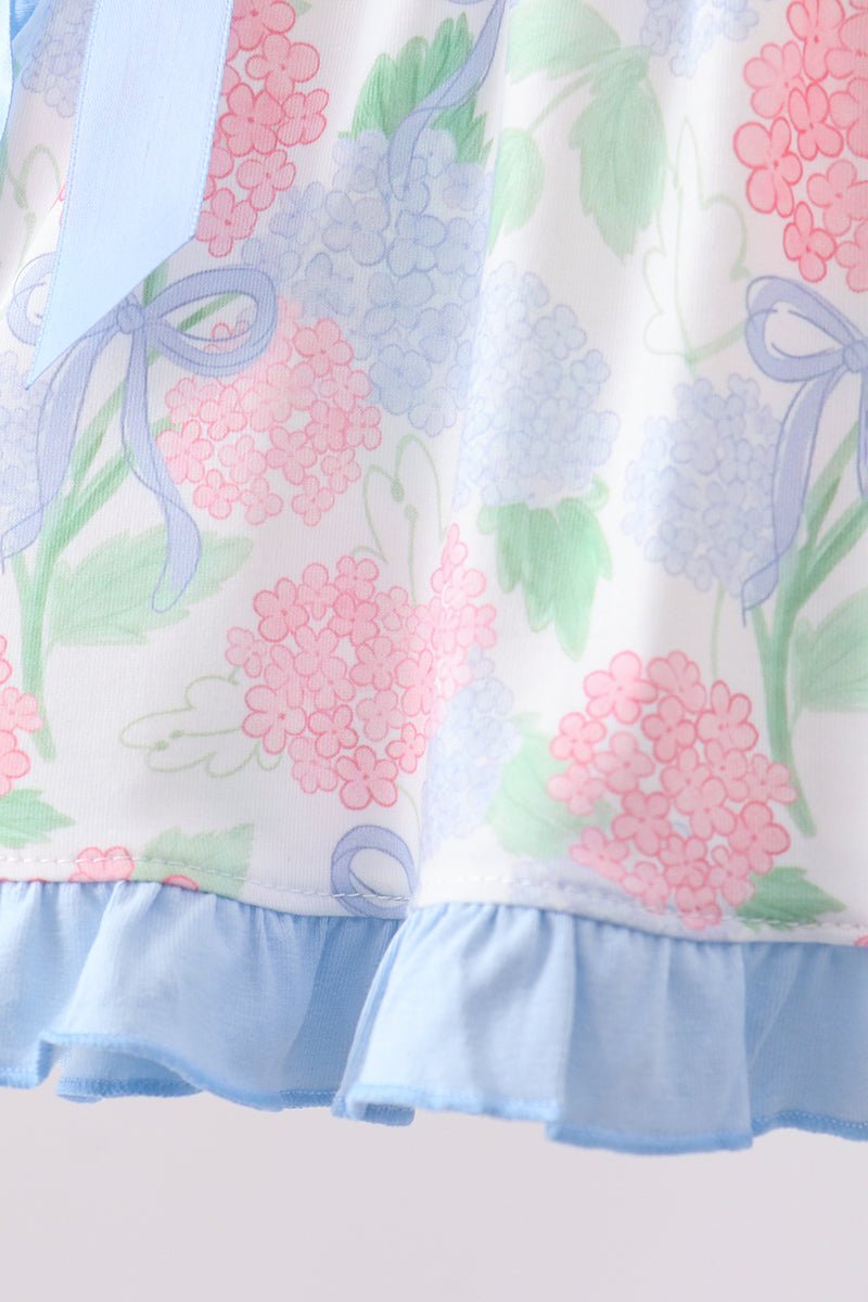 Blue Hydrangea Smocked Bloomer Set - Abbies Place