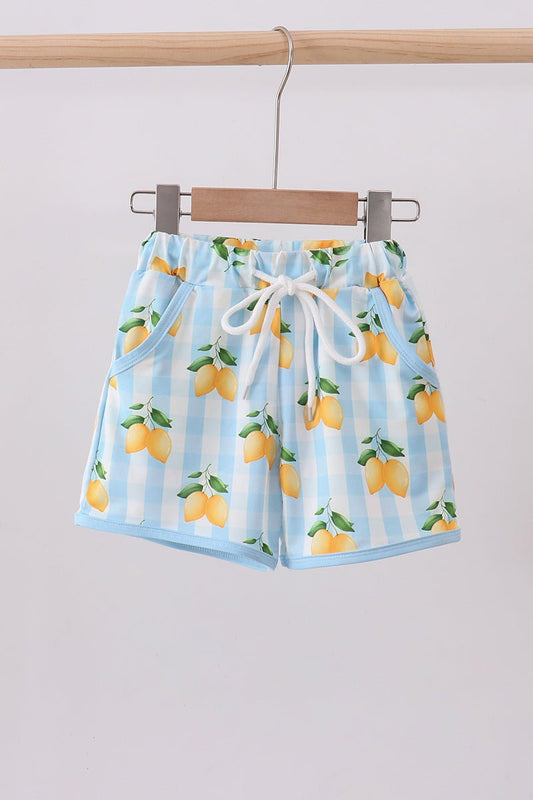 Blue lemon swim trunks - Abbies Place