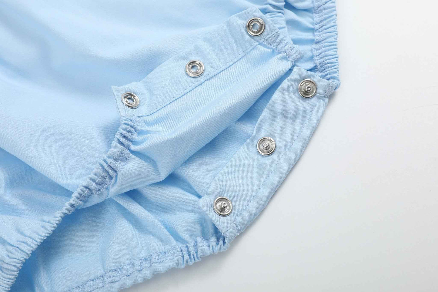 Blue Lil Sister Smocked Romper - Abbies Place