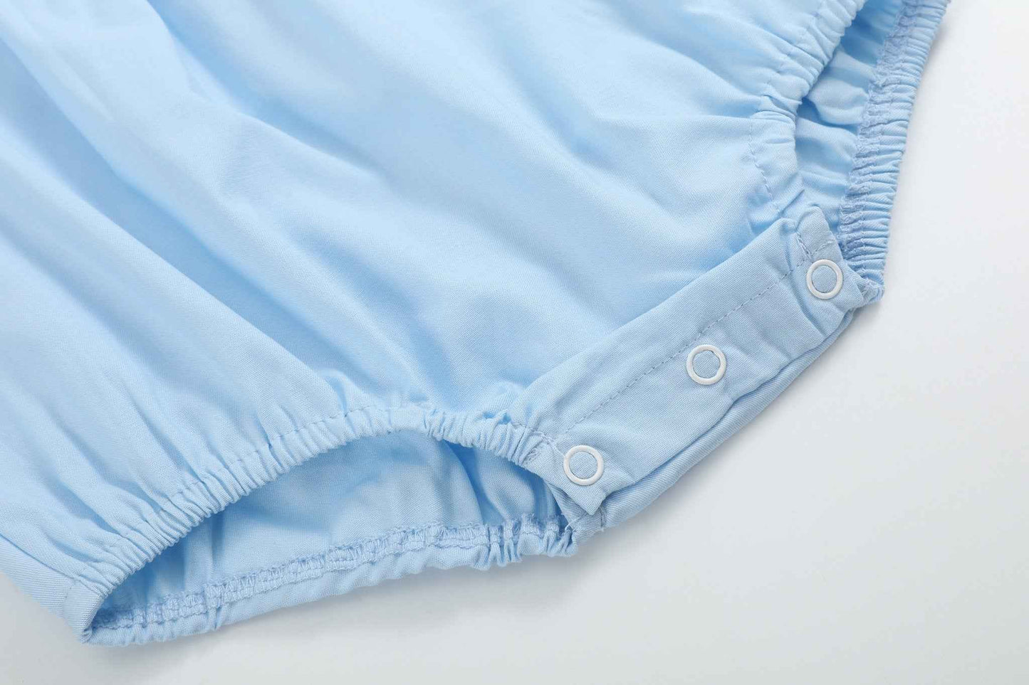 Blue Lil Sister Smocked Romper - Abbies Place