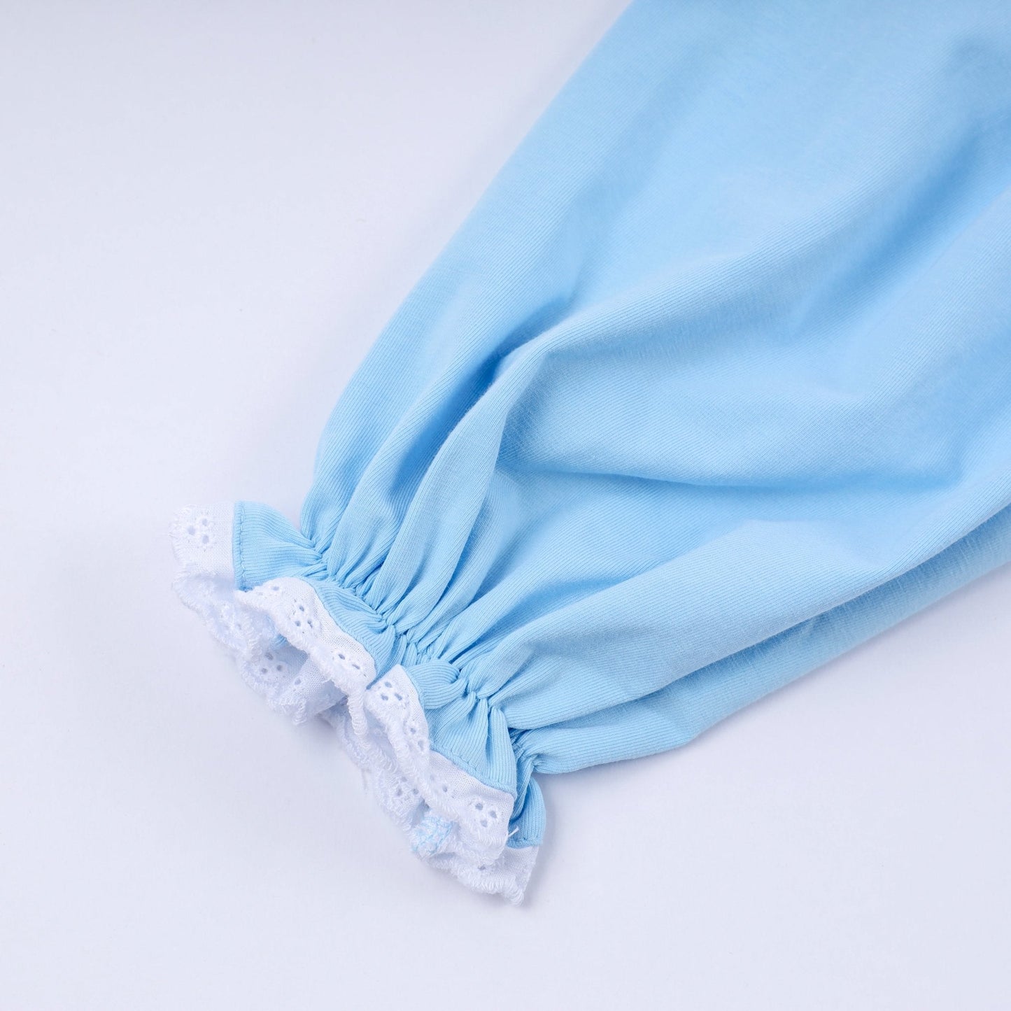 Blue nativity hand smocked ruffle pants set - Abbies Place