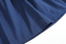 Load image into Gallery viewer, Blue Nativity Smocked Ruffle Bishop Dress
