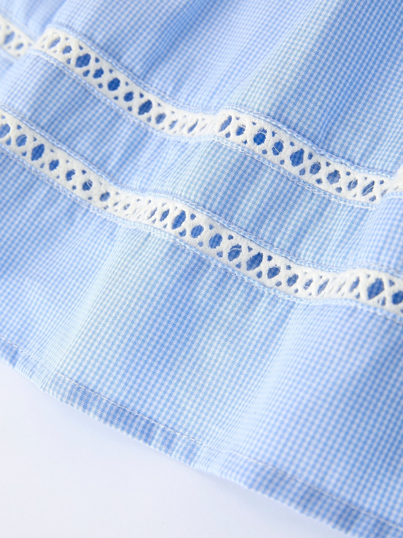 Blue Petal Peter Pan Collar Bishop Christening Girls Dress - Abbies Place